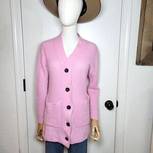 Everlane Pink Alpaca Blend Wool Cardigan Size XS